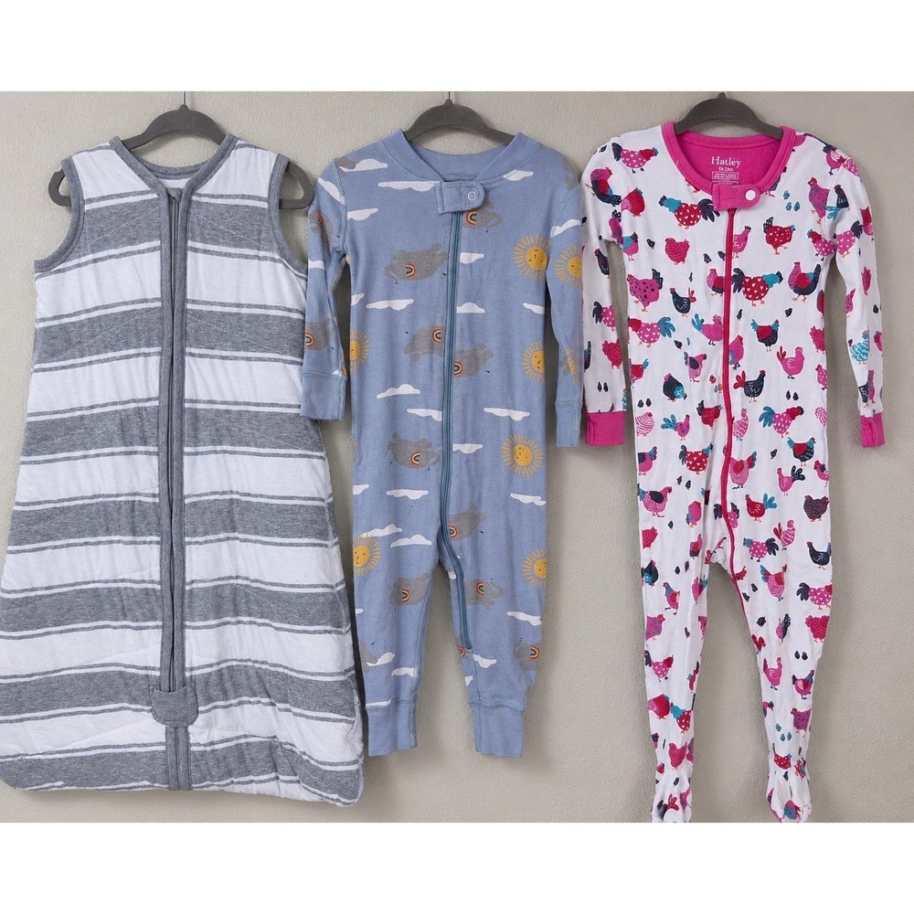 Burt's Bees Baby Sleep Sack Hanna Andersson & Hatley Pajama Bundle 6-24M Organic